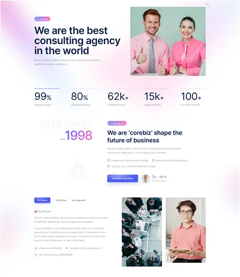 Corebiz about one page preview