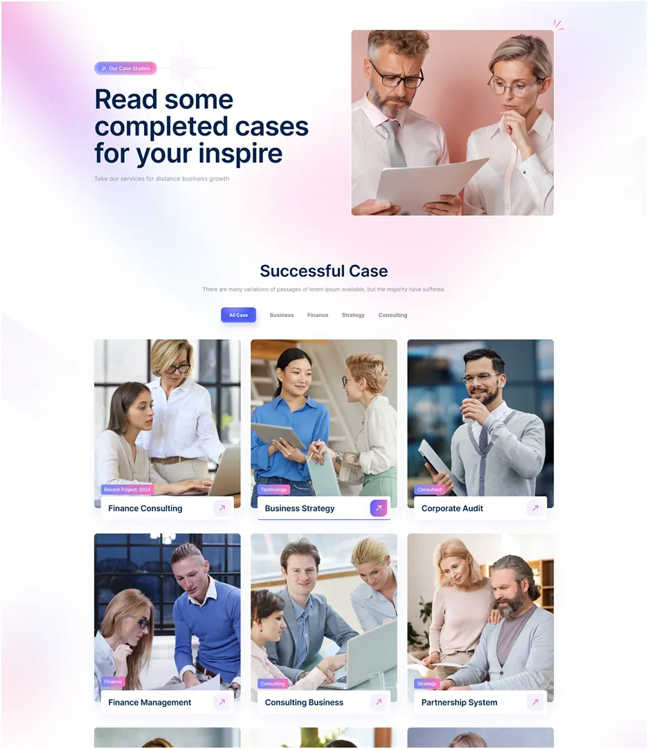 Corebiz project one page preview