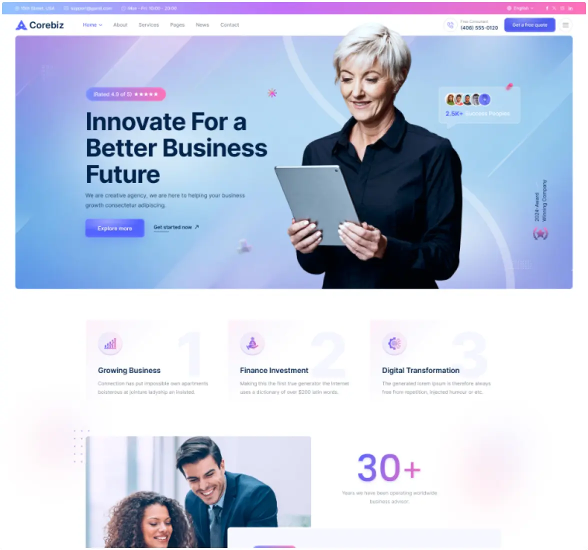 Main Homepage demo preview