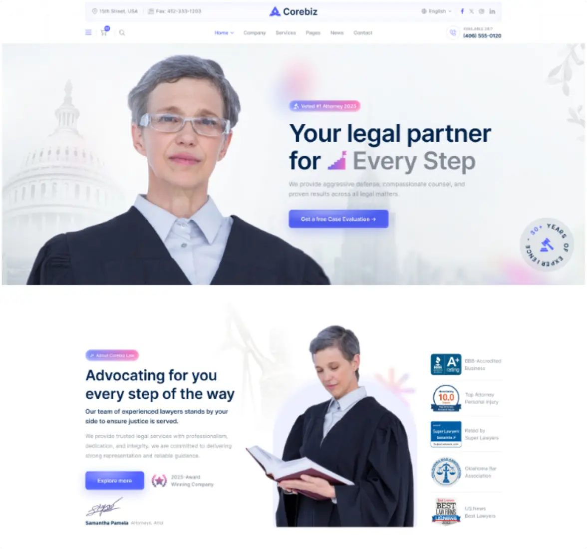 Lawyer, Attorney demo preview