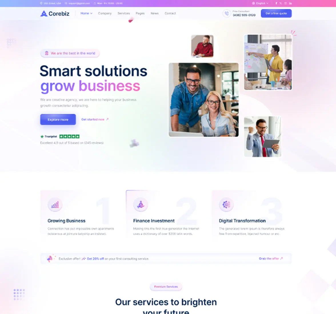 Main Homepage demo preview