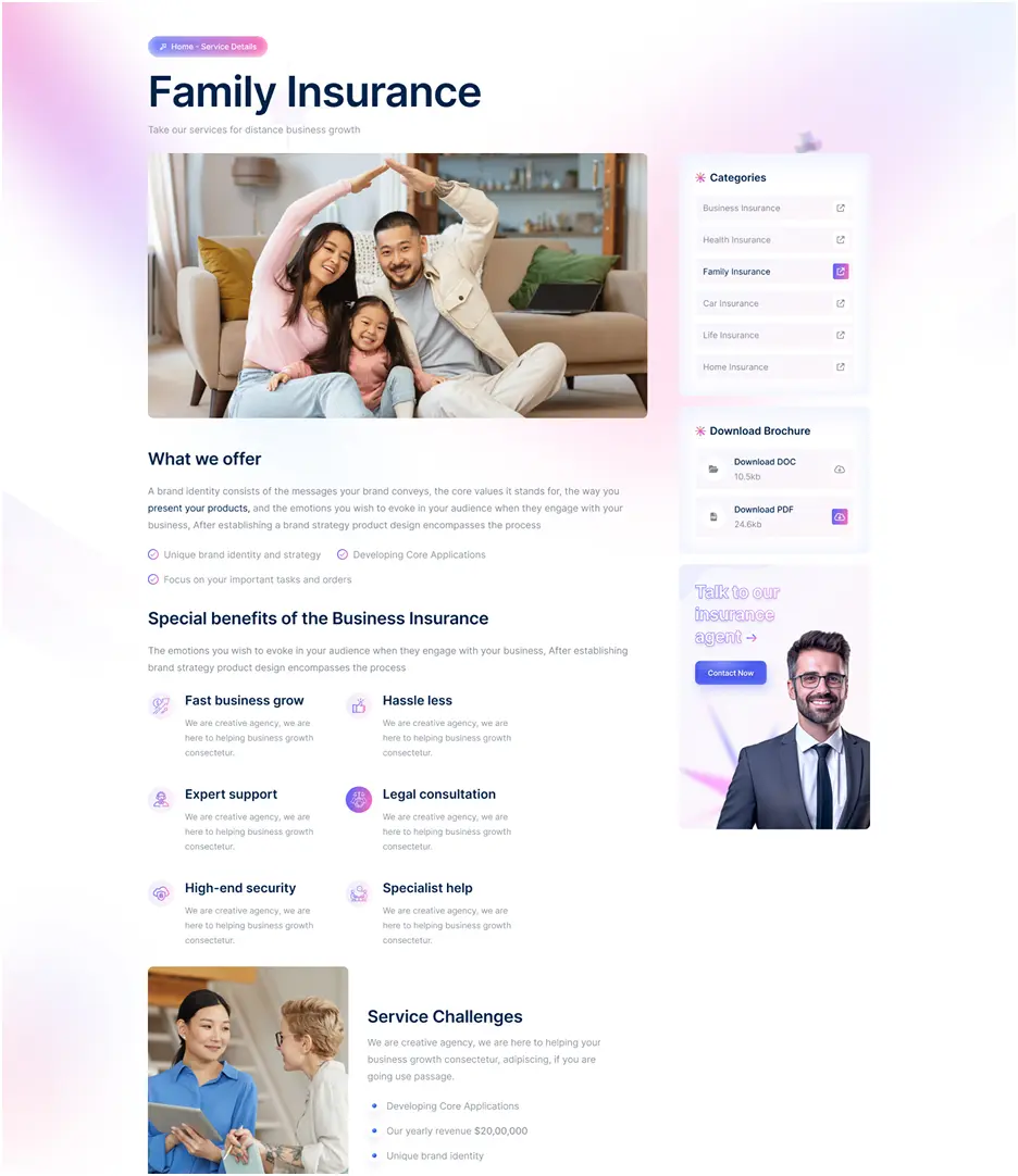 Corebiz service with sidebar page preview
