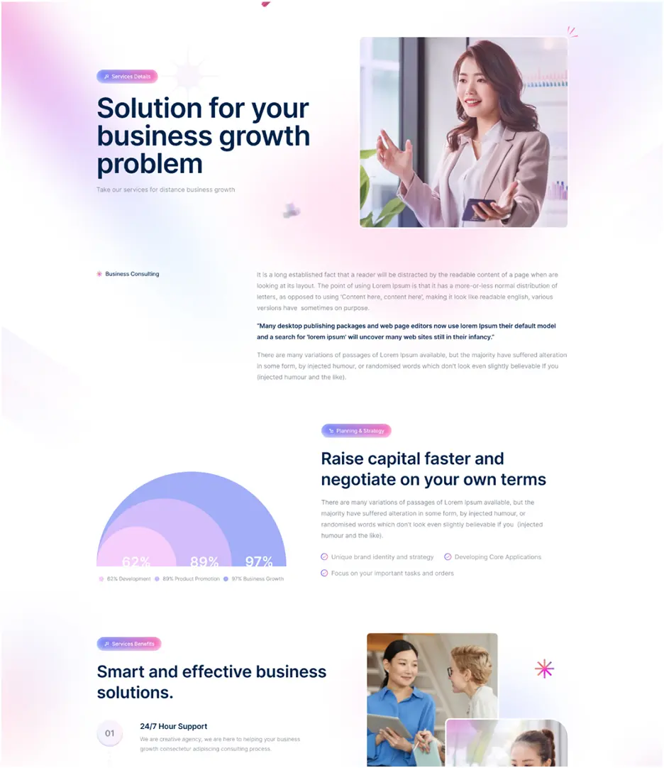 Corebiz services details page preview