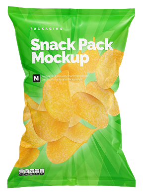 Grocero potato chips in green packaging