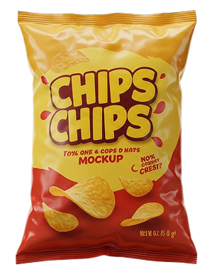 Grocero potato chips in yellow packaging