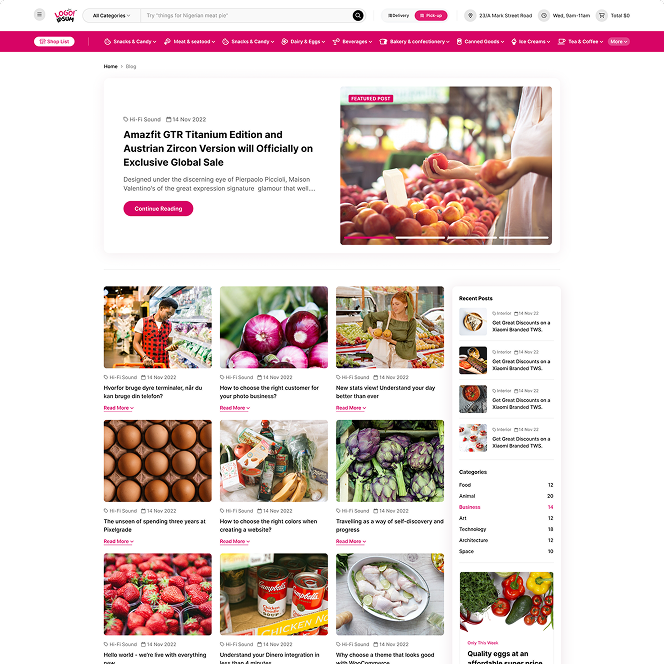 Blog page preview