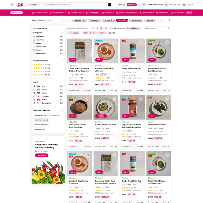 Shop Filter 2 page preview