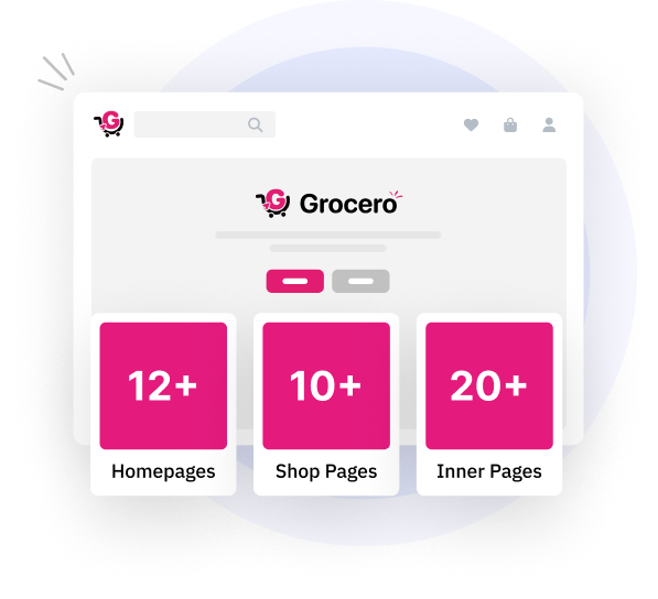 12+ homepages, 10+ shop pages, 20+ inner pages