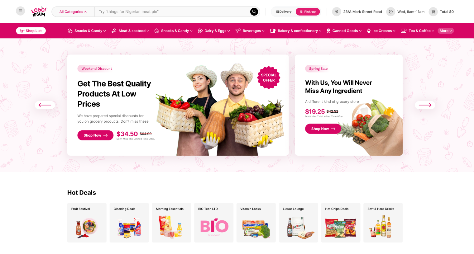 Product showcase section preview