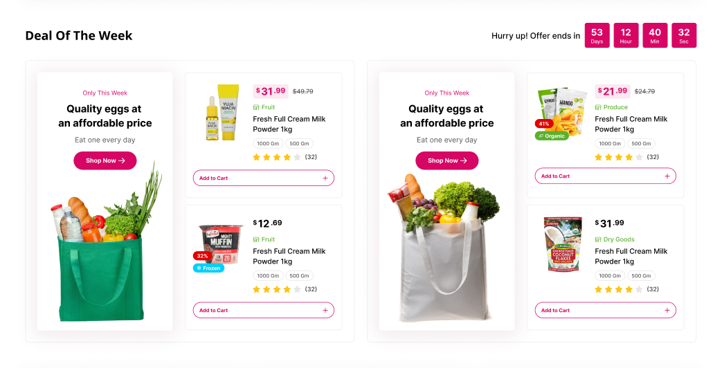Features banner section preview