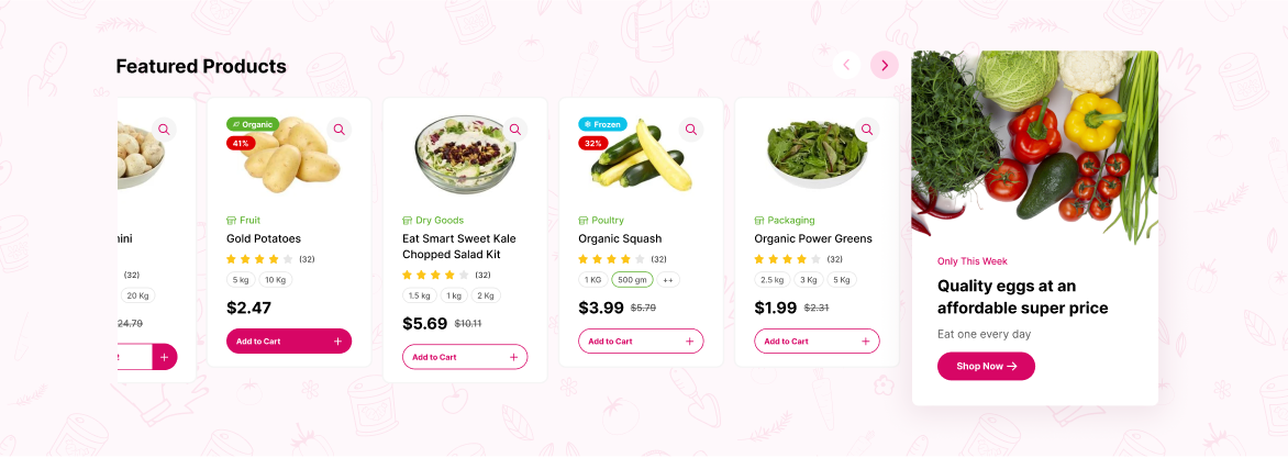 Category products section preview