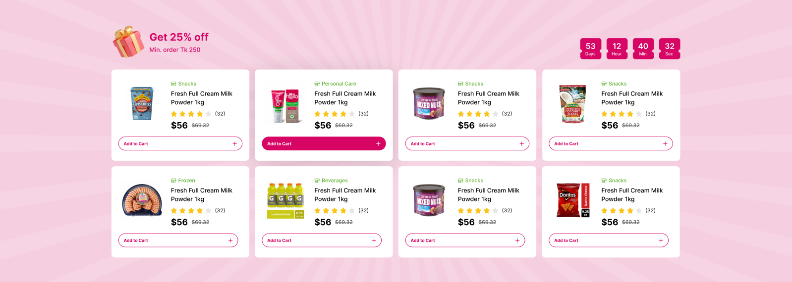 Countdown deals section preview
